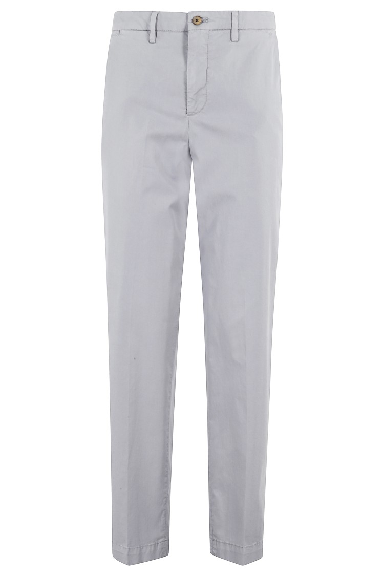 Briglia High-waisted Straight Leg Trousers With Functional Pockets In Blue