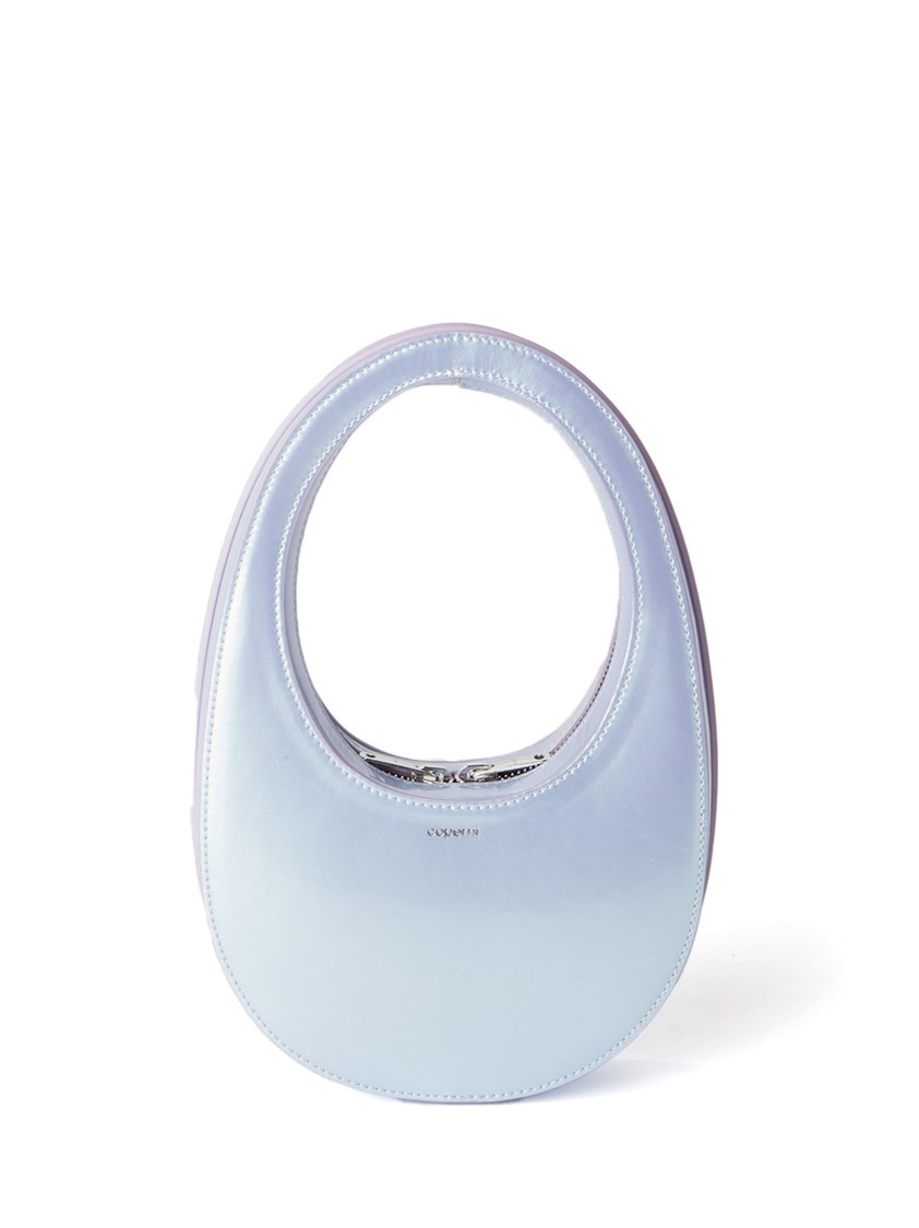 COPERNI COPERNI BLUE PEARL-EFFECT CALF LEATHER HANDBAG 