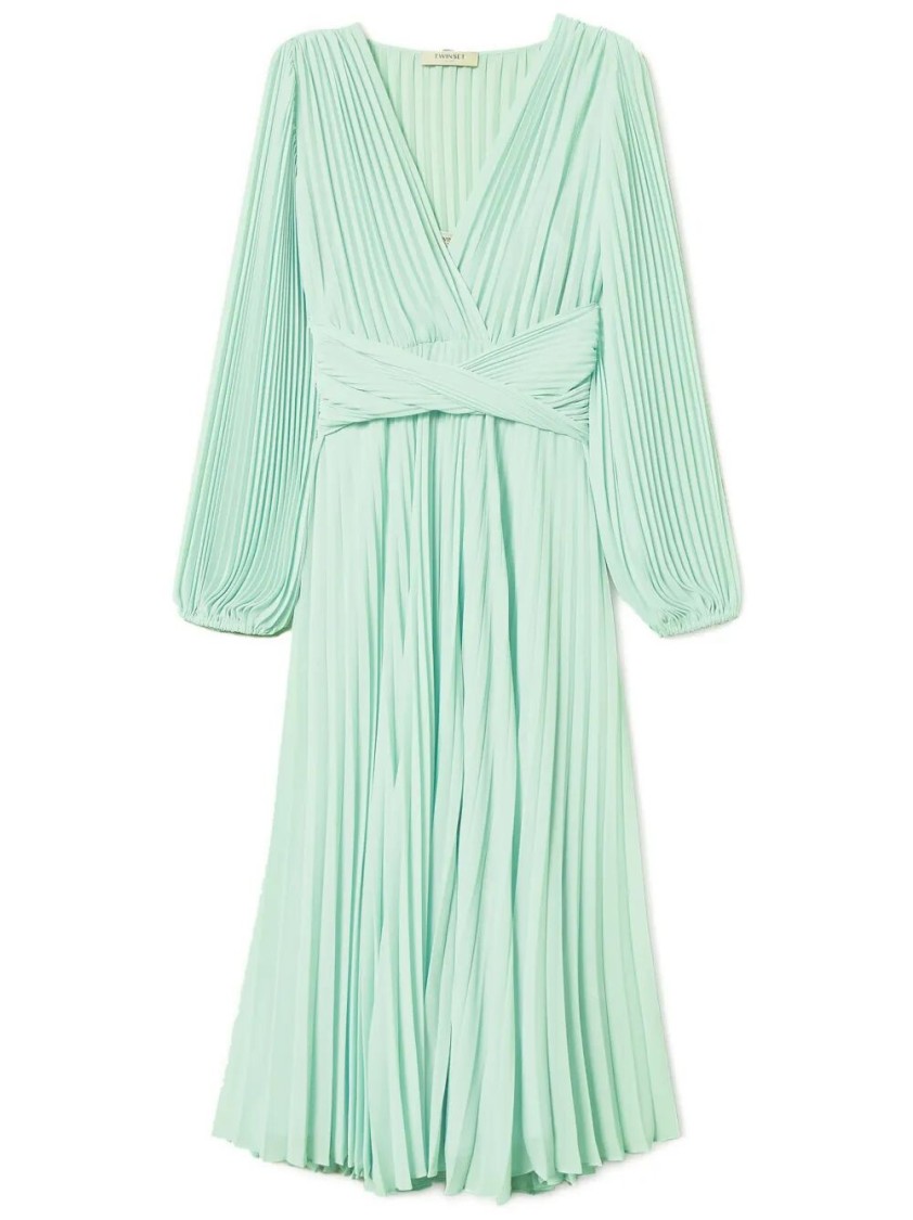Twinset Twin-set Midi Dress With Pleated Silhouette
