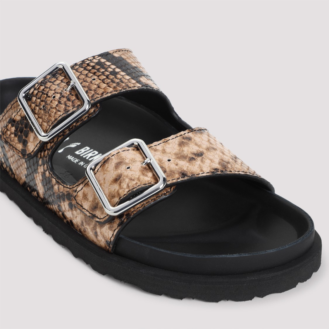 BIRKENSTOCK BIRKENSTOCK 1774 NATURAL SNAKE BROWN LEATHER ARIZONA SANDAL
