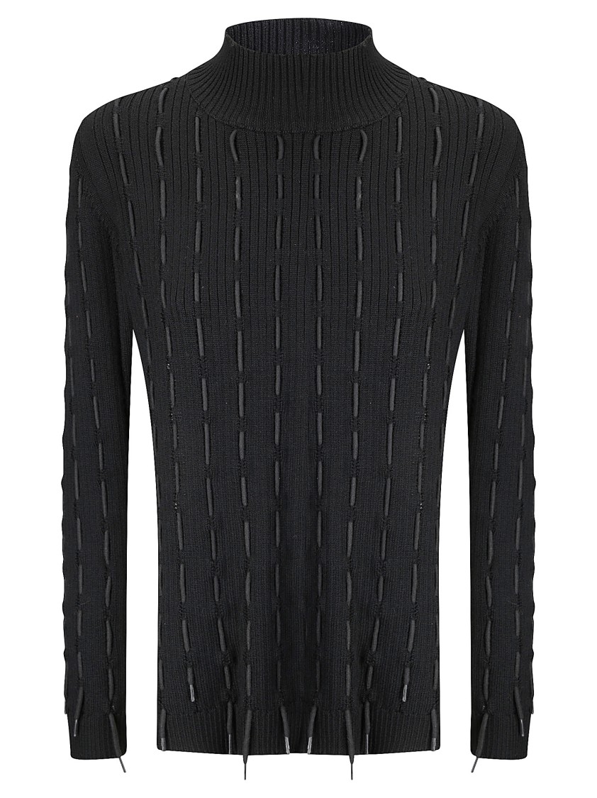 Institution Wool Sweater In Black