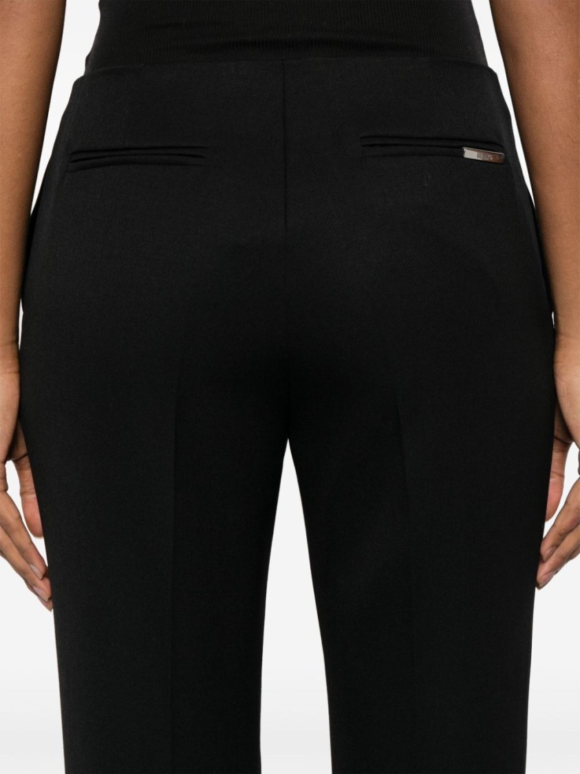 Attico Tailored Black Pants With Subtle Pleats In Black