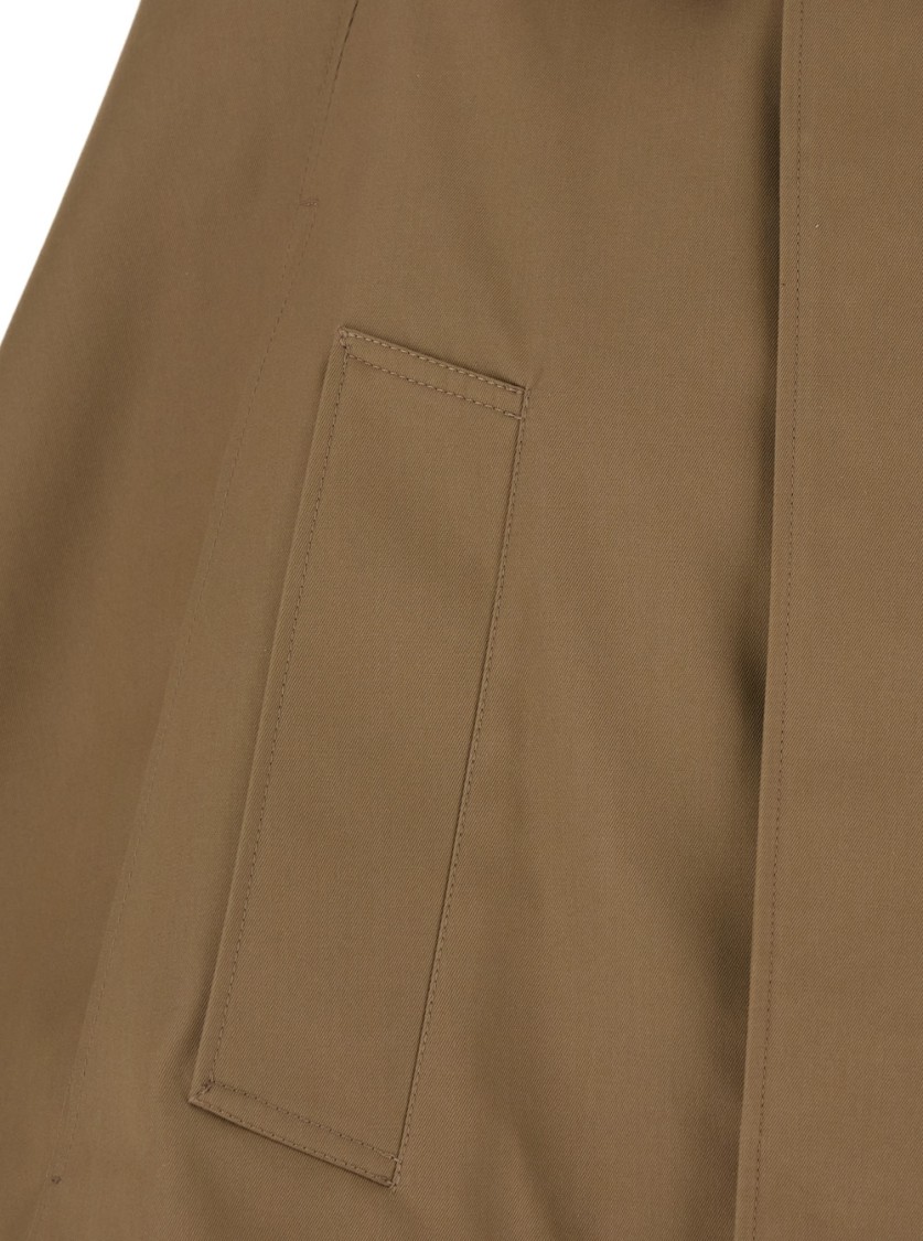Shop Burberry Brown Crop Jacket With Short Open Sleeves
