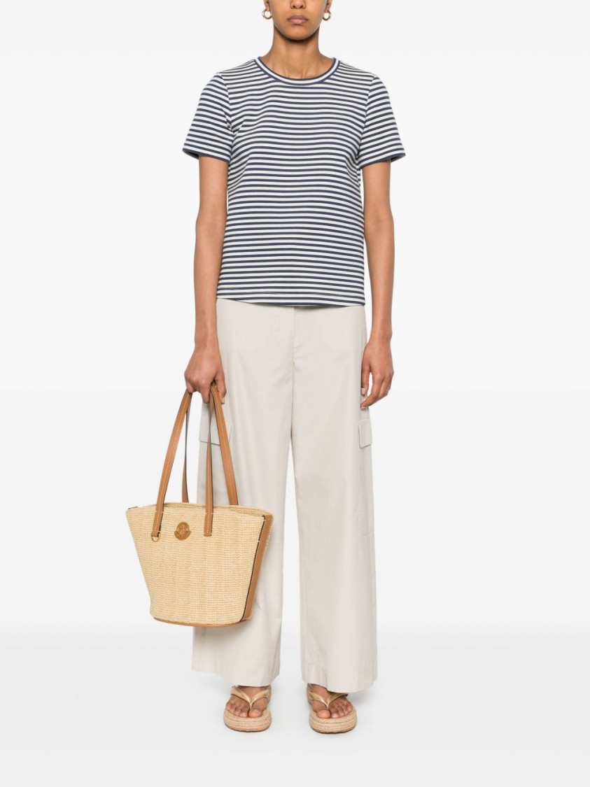 Max Mara Wide-leg Beige Trousers With High Waist In Neutral
