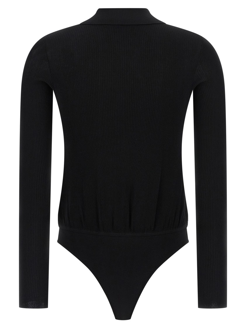 Elisabetta Franchi Chain-embellished Bodysuit In Black