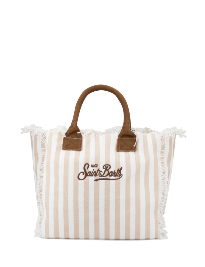 MC2 SAINT BARTH MC2 SAINT BARTH SPACIOUS COTTON CANVAS SHOULDER BAG 