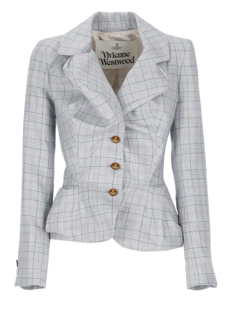 Shop Vivienne Westwood Grey Drunken Jacket