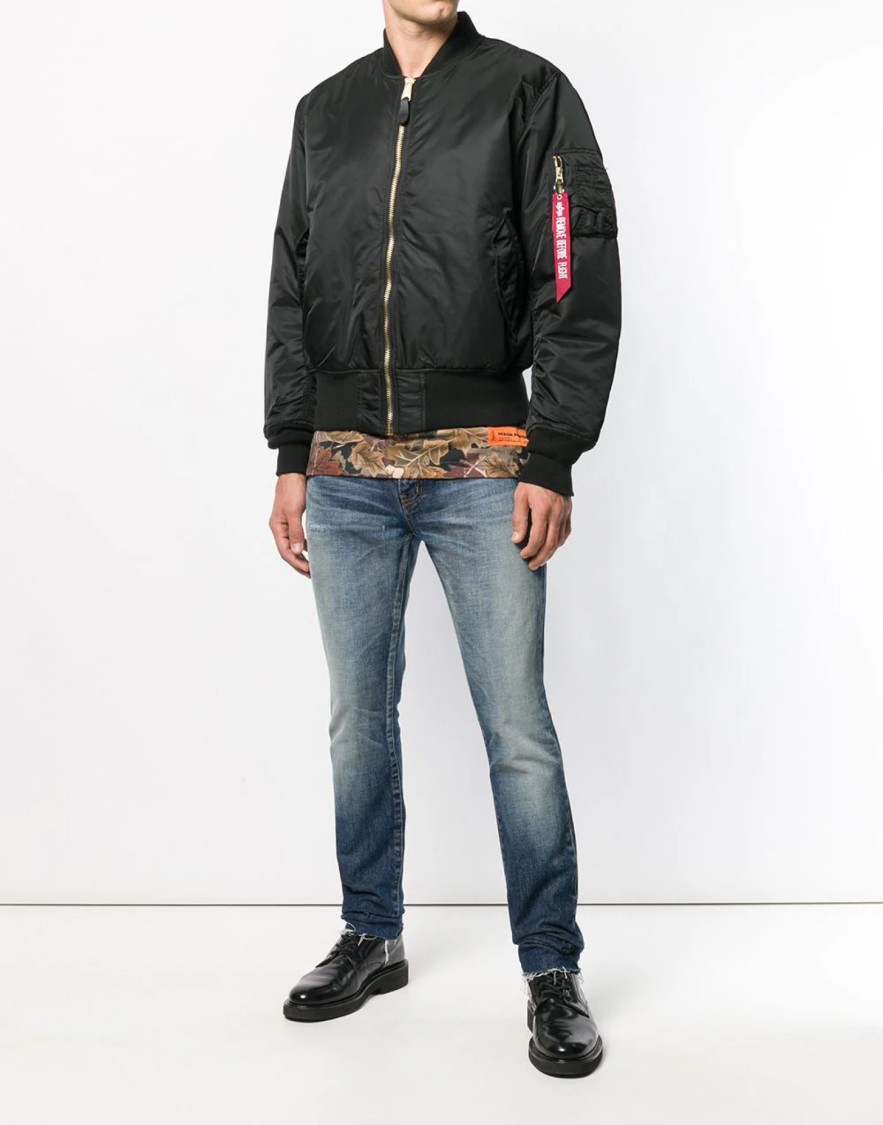 Alpha Industries Ma-1 Reversible Oversized Bomber Jacket In Black