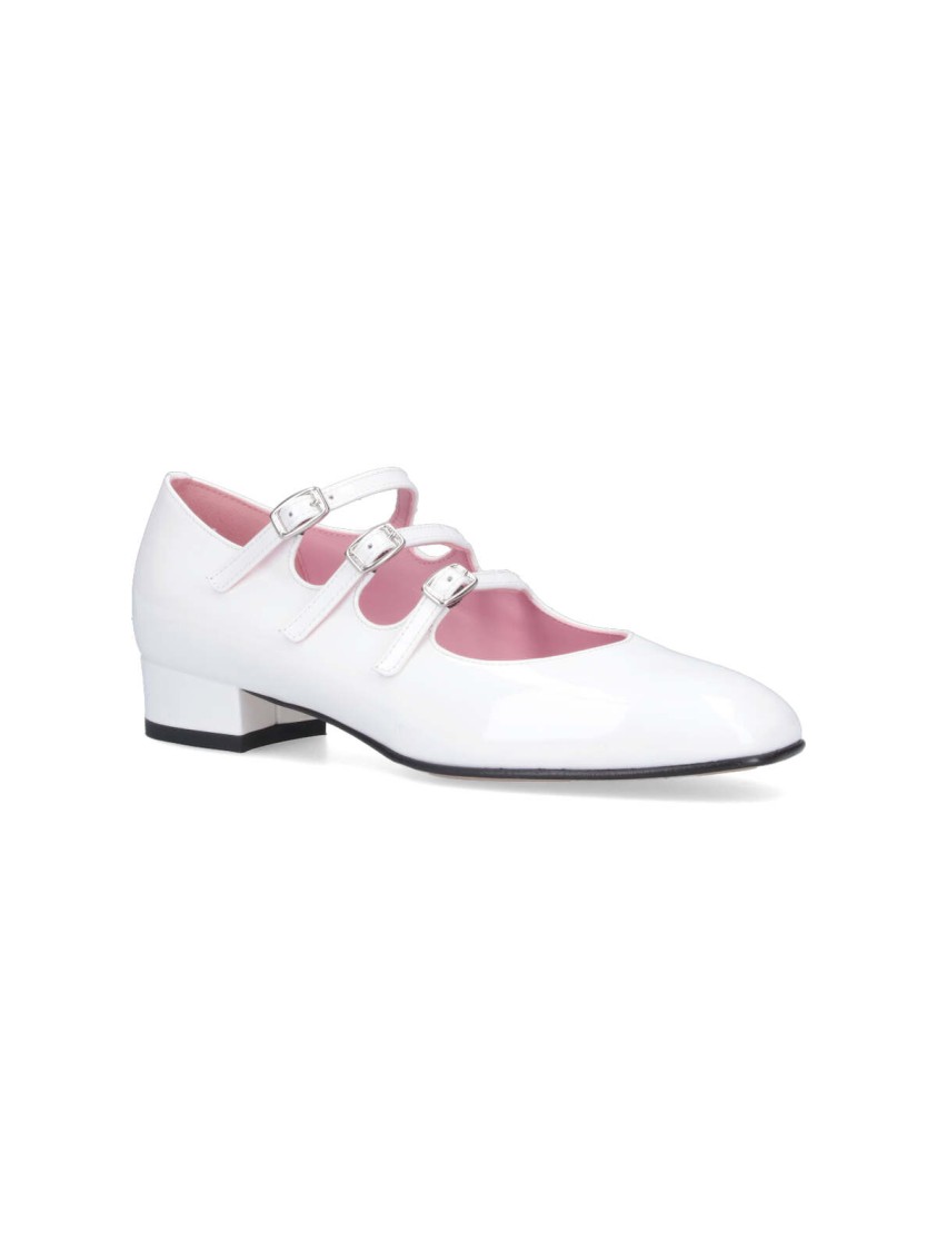 Shop Carel Mary Jane Pumps "ariana" In White Patent Leather