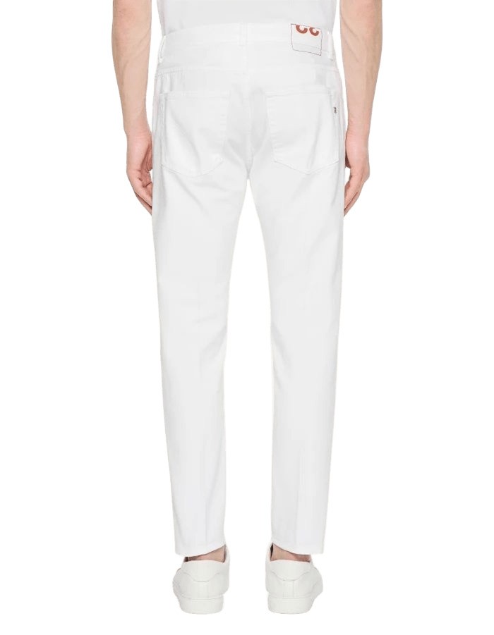 Dondup Denim Trousers With Belt Loops In White