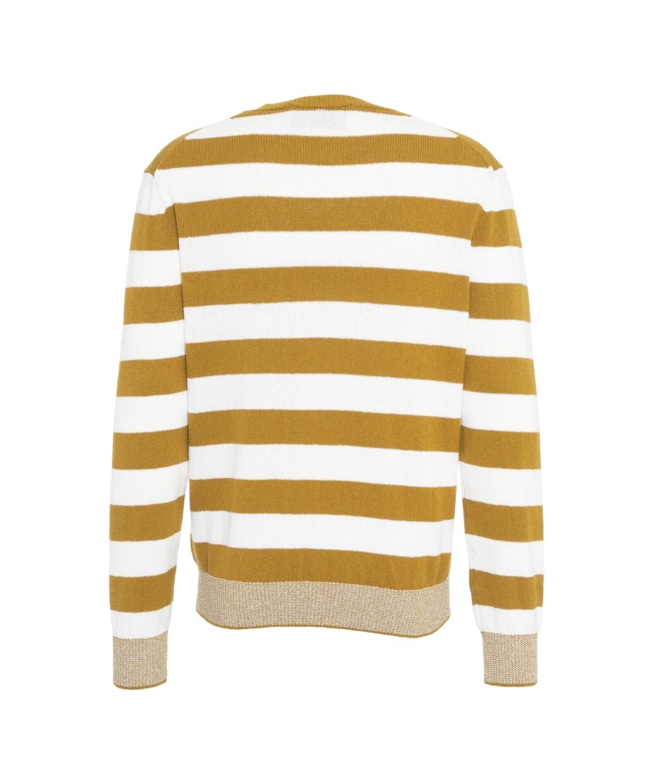 AMARANTO AMARANTO STRIPED KNIT SWEATER 