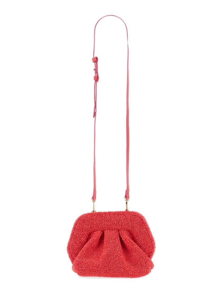 Themoirè Textured Gathered Bag With Detachable Strap