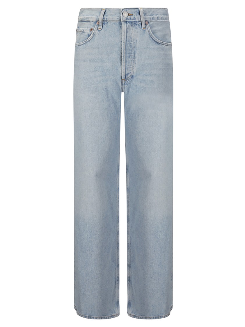 Agolde Jeans Dame Jean No Cuff In Conflict In Blue