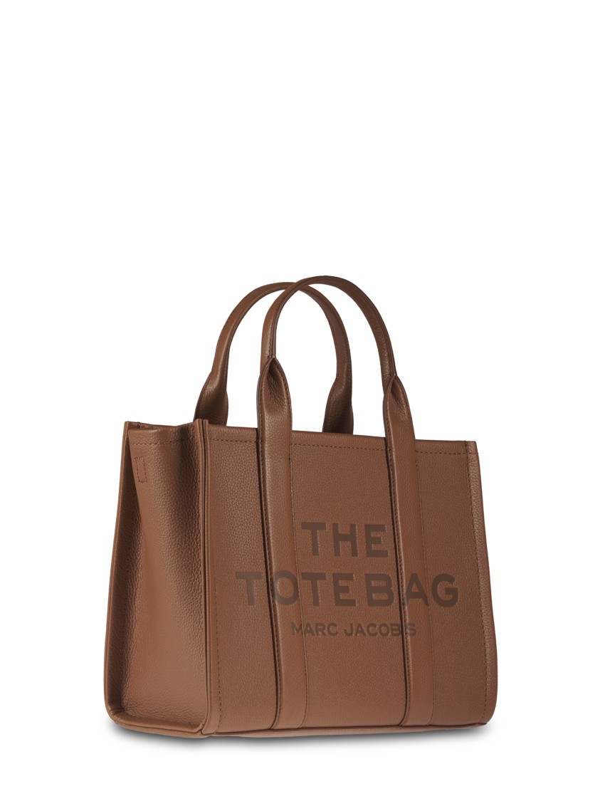 Marc Jacobs Structured Medium Tote Bag With Textured Leather Finish In Brown
