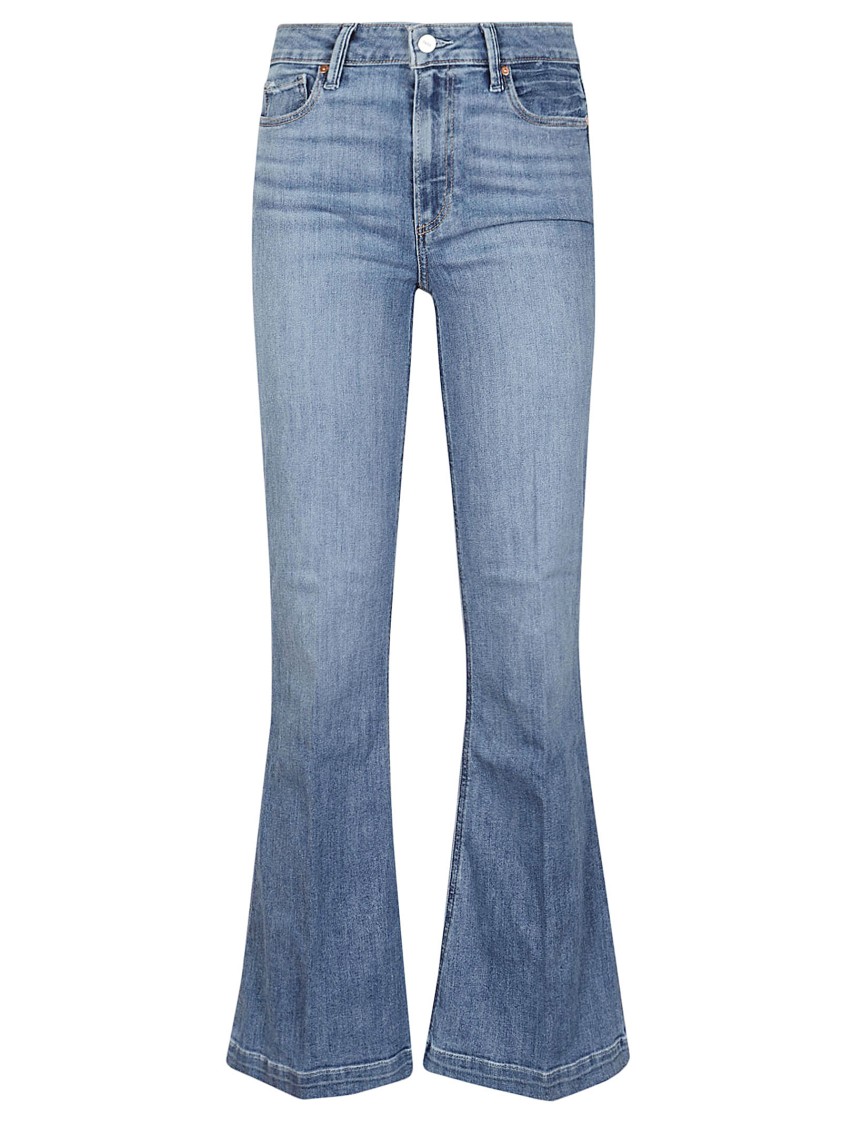 Paige Colette High-rise Flared Cropped Jeans In Blue