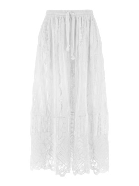 スカート Pinko Long Sangallo Skirt With Macrame Pattern Pinko Long Sangallo Skirt With Macramé Pattern | ShopSimon