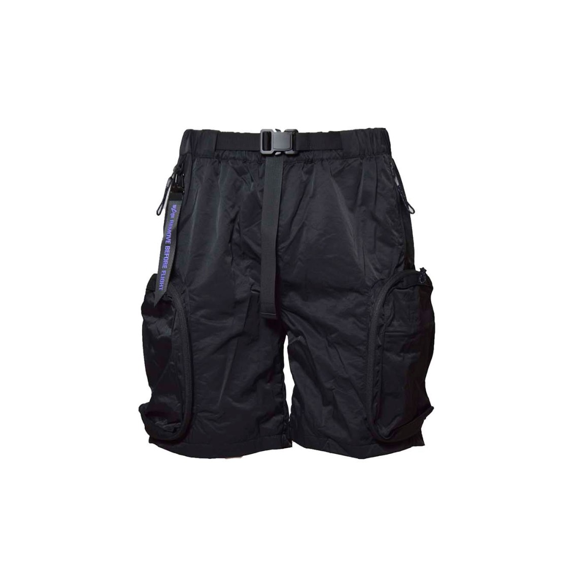 Alpha Industries Black Nylon Utility Uv Bermuda Shorts