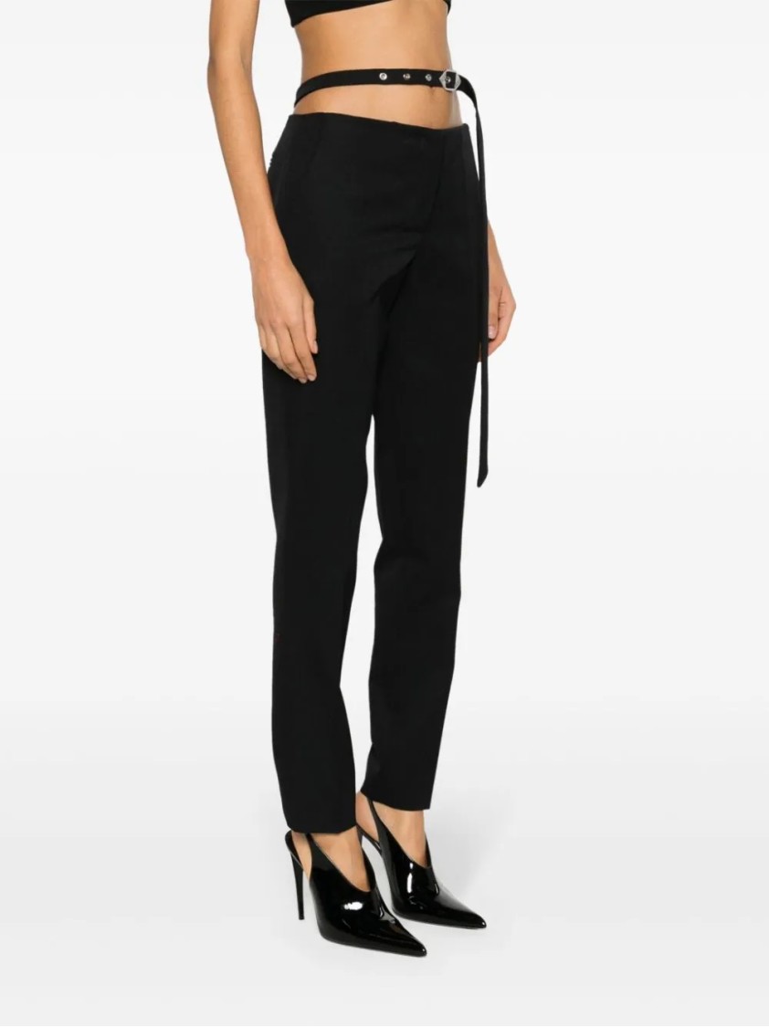 Attico The Cigarette Long Trousers Clothing In Black