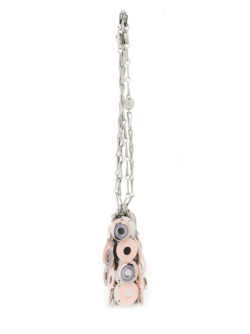 Rabanne "sparkle Discs" Shoulder Bag In Pink