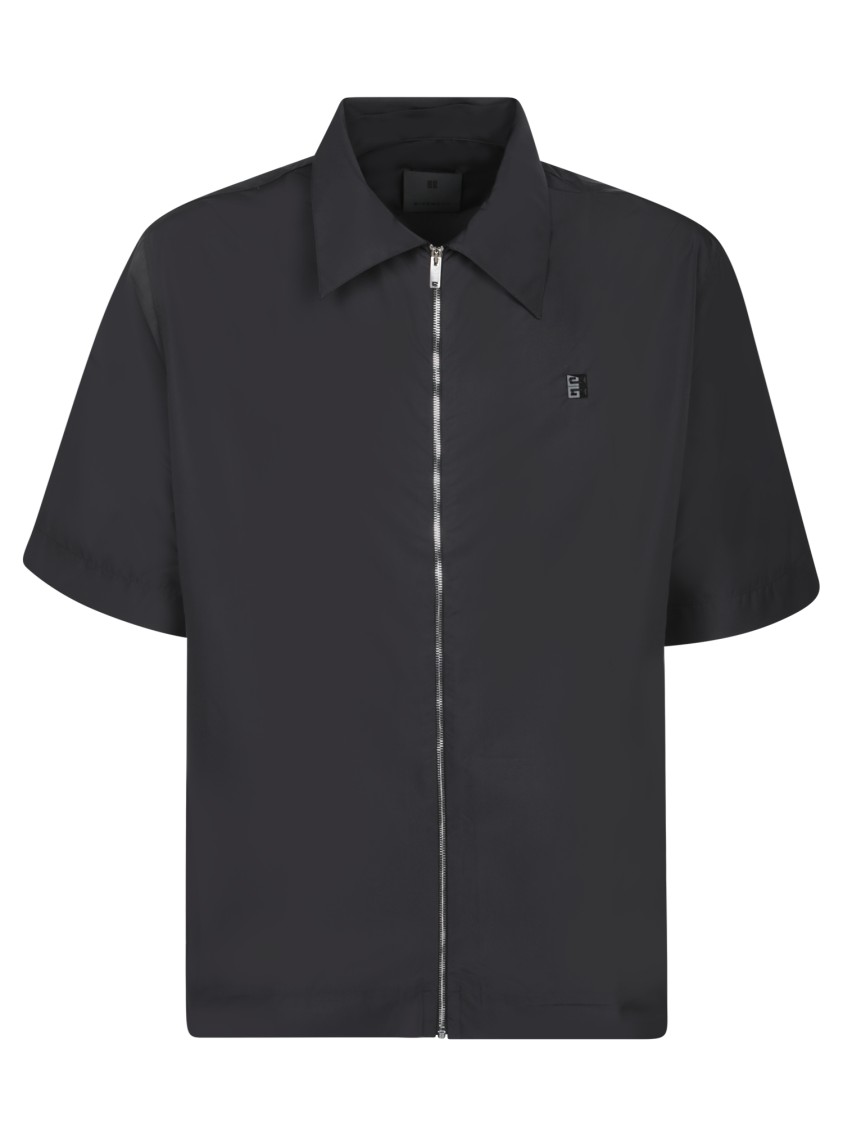Givenchy Chemise Zippée À Détail 4g In Black