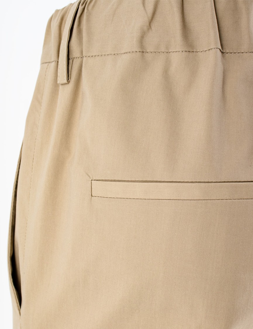 Antonelli Brown Relaxed Trousers With Elastic Waistband In Pink