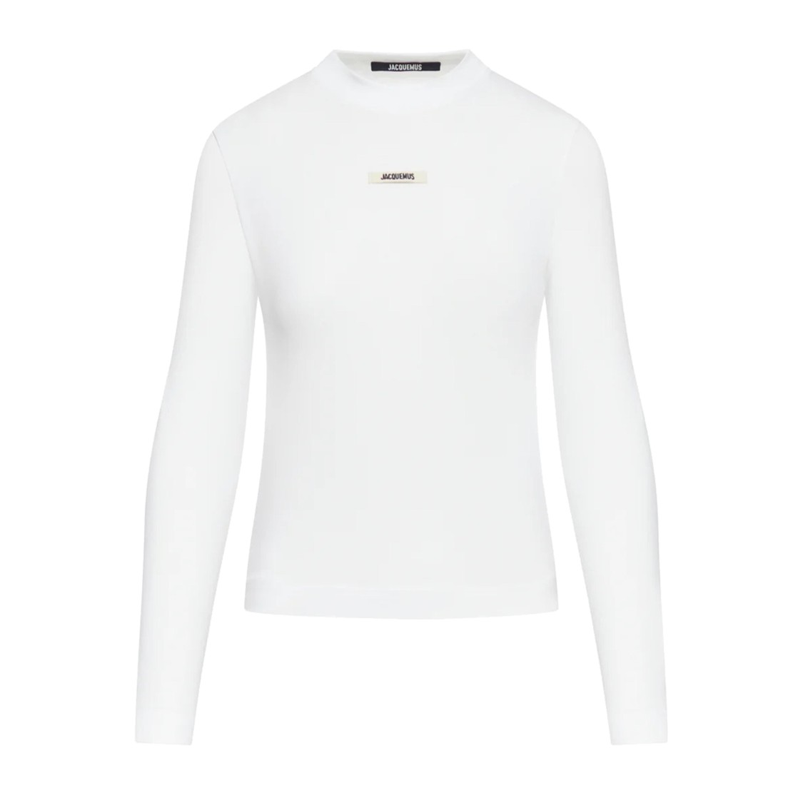 Jacquemus Fitted White Gros Grain T-shirt