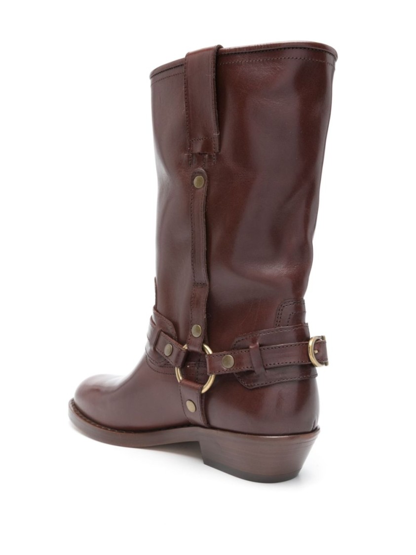 Isabel Marant Brown Heiko Mid-calf Boots In Brown