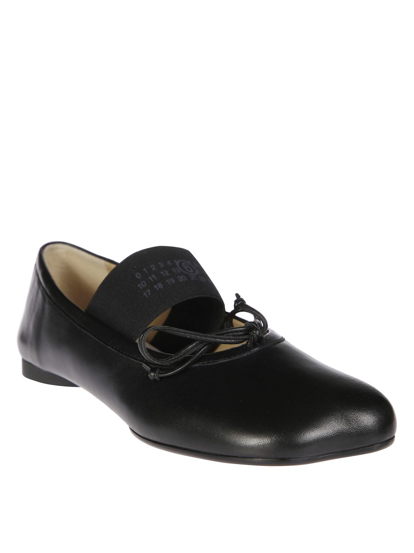 Mm6 Maison Margiela Mm6 By Maison Margiela Black Ballet Flats With Elastic Band In Black