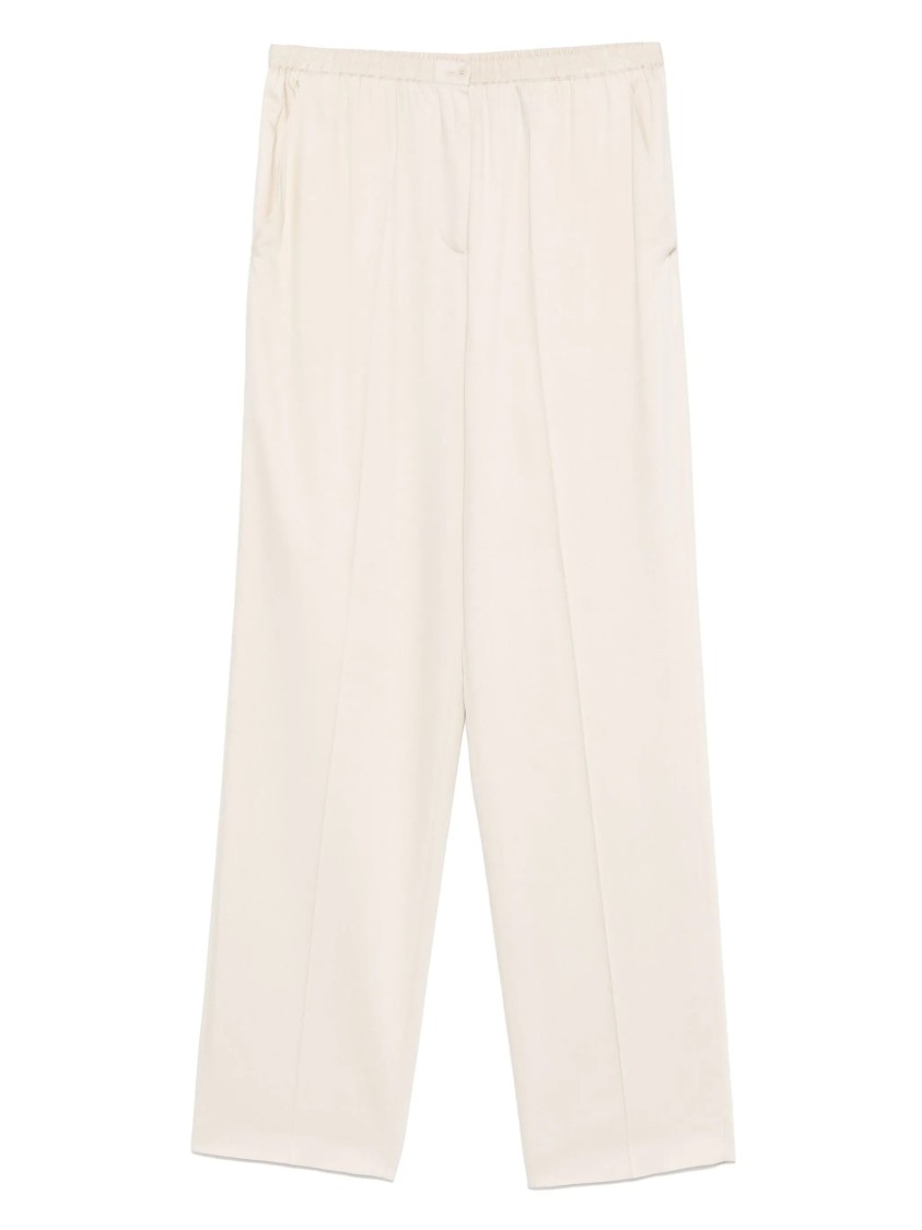 Joseph Relaxed Fit Beige Trousers With Silhouette In Neutral