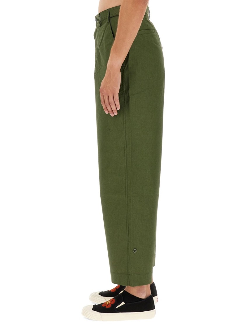 Kenzo Straight Fit Pants In Green