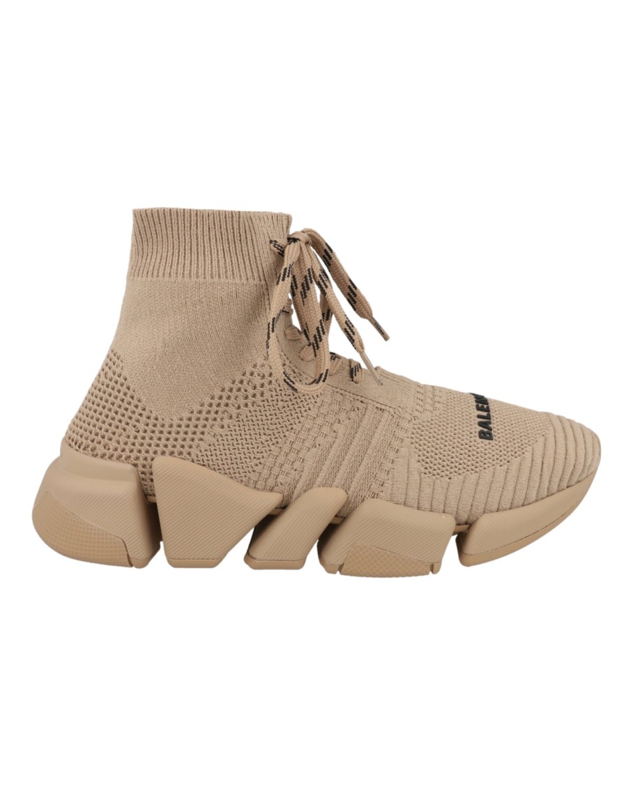 Balenciaga Speed 2 0 Lace Up Sneaker In Gold