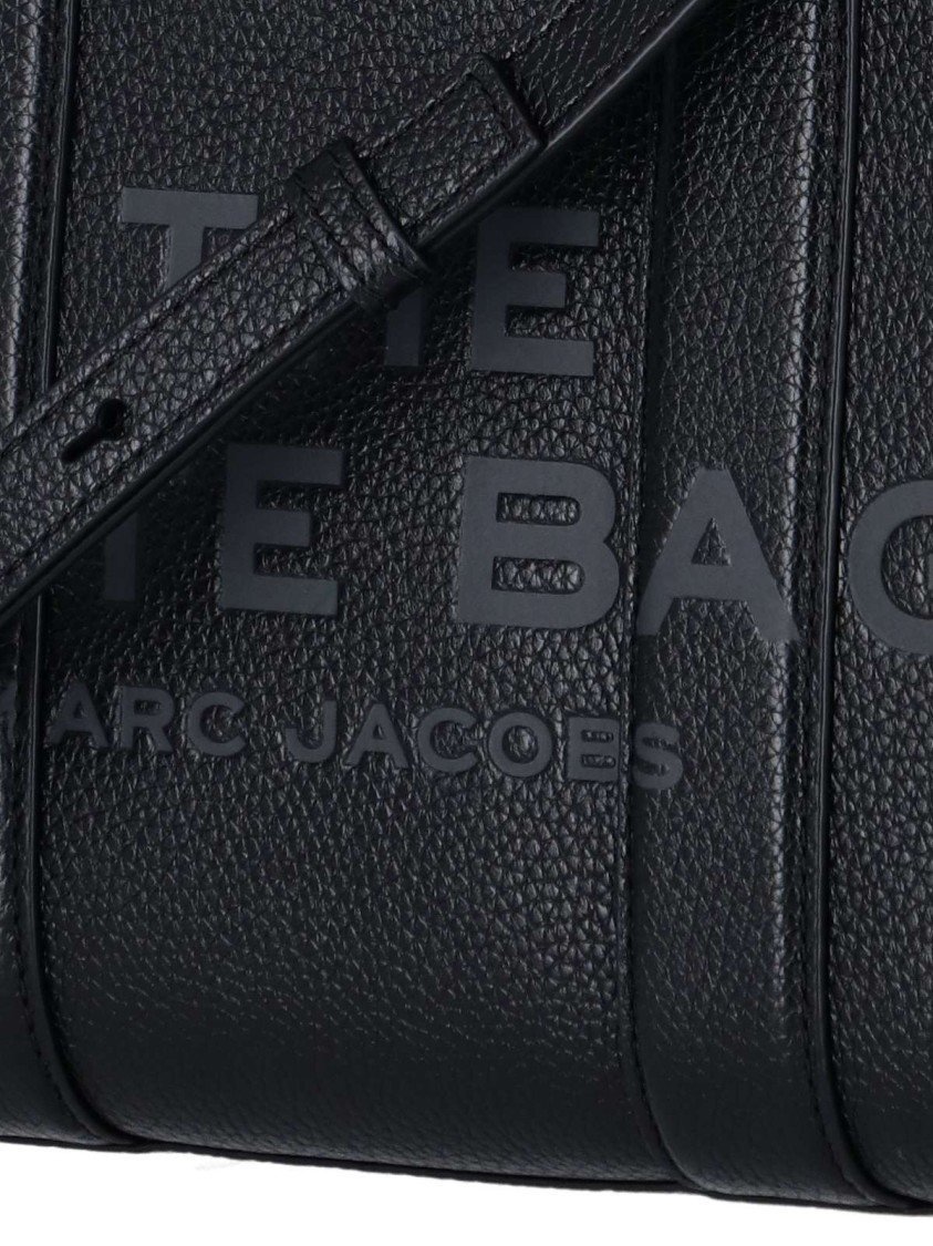 Marc Jacobs 'the Mini Tote Bag' Black Shoulder Bag With Logo