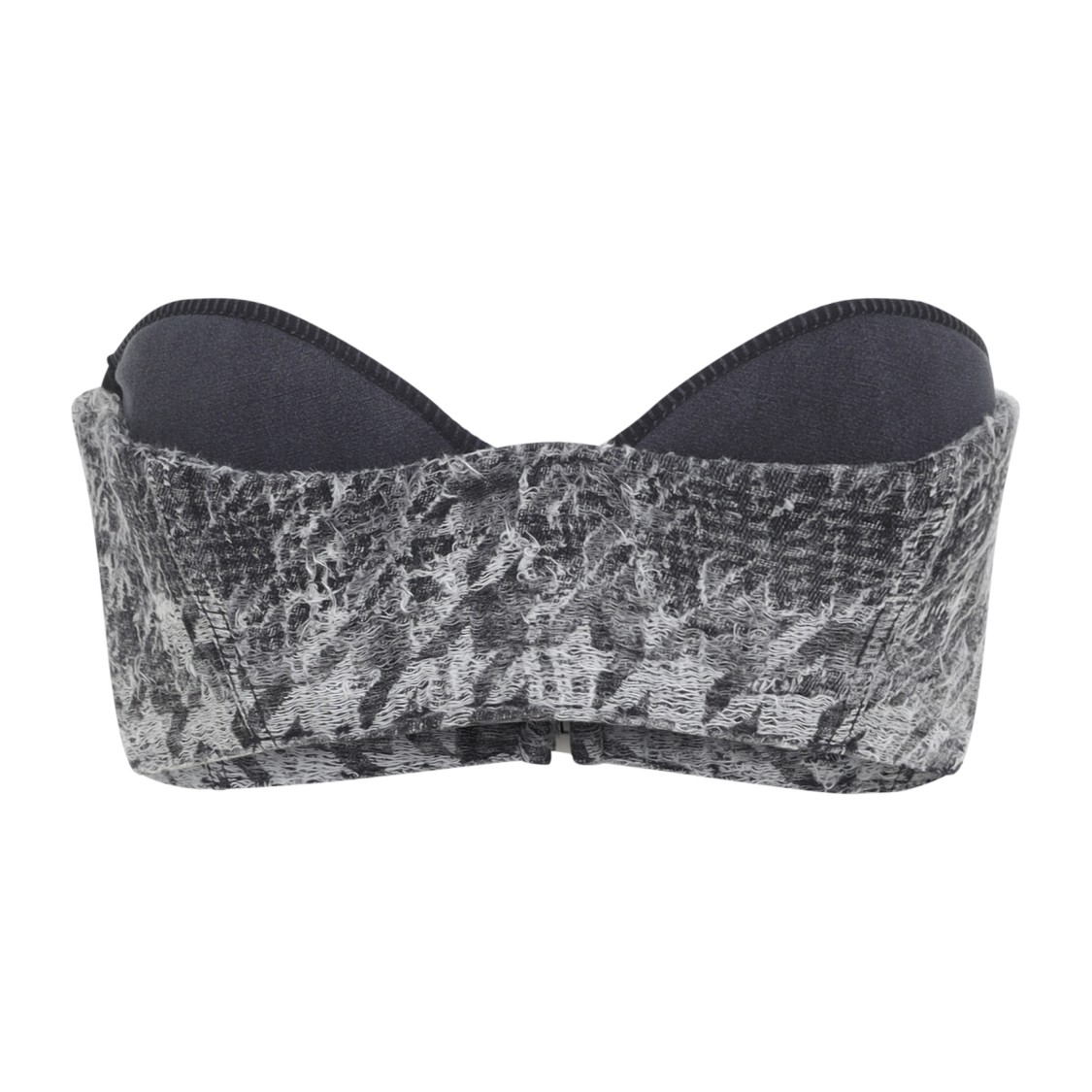 Diesel Abstract Textured Bodysuit With Structured Bust In Gray