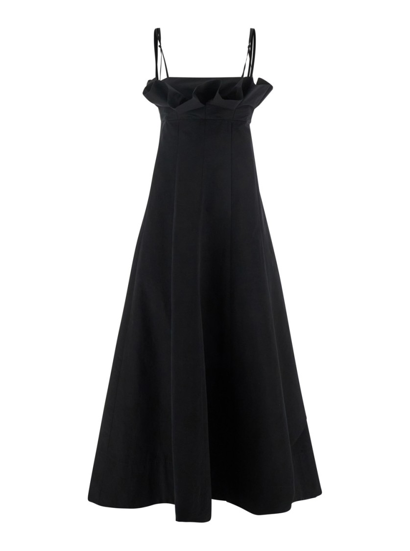 Shop Philosophy Di Lorenzo Serafini Black Dress With Ruffles