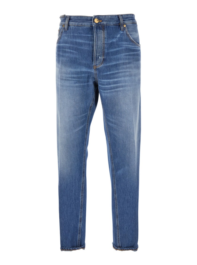 Pt Torino Reggae' Blue Jeans With Tapered Leg