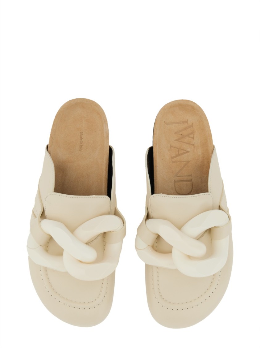 Jw Anderson Loafer With Chain In White
