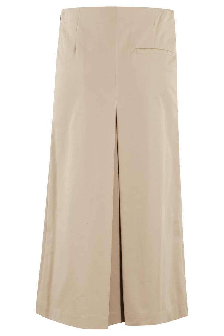 Shop Semicouture Semi Couture Mimi Khaki Skirt In Neutrals