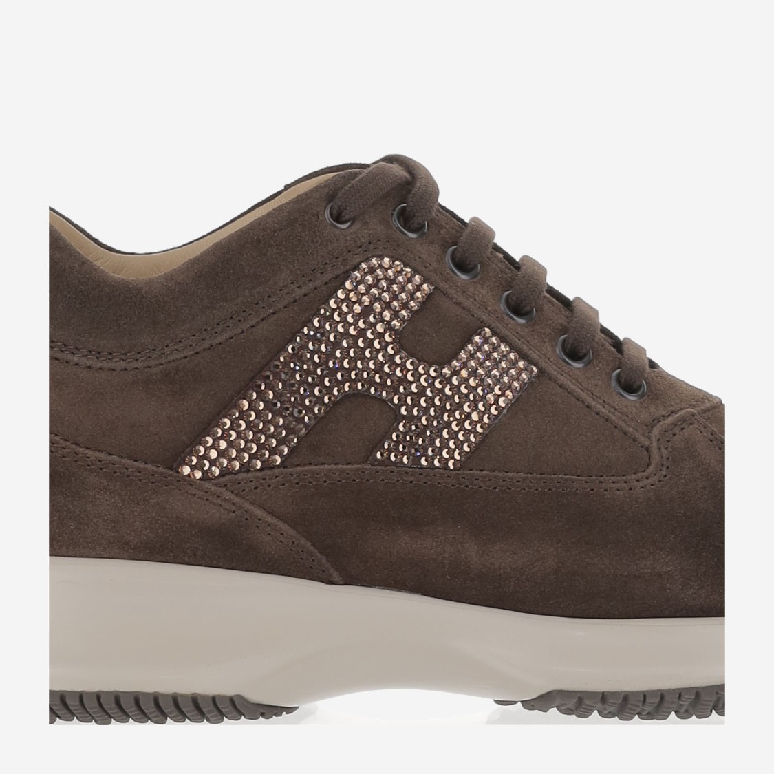 Hogan Suede Interactive Sneakers In Gray