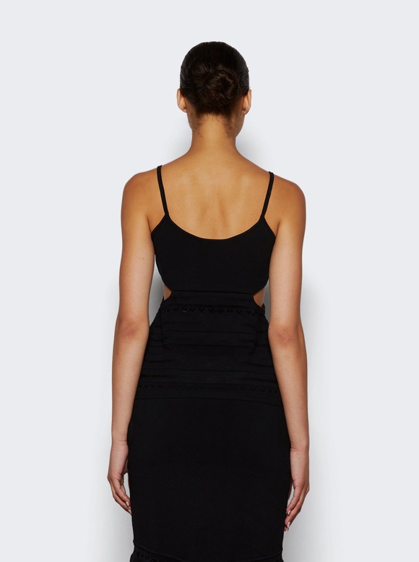 VICTORIA BECKHAM VICTORIA BECKHAM CUT-OUT DETAIL CAMI TOP BLACK