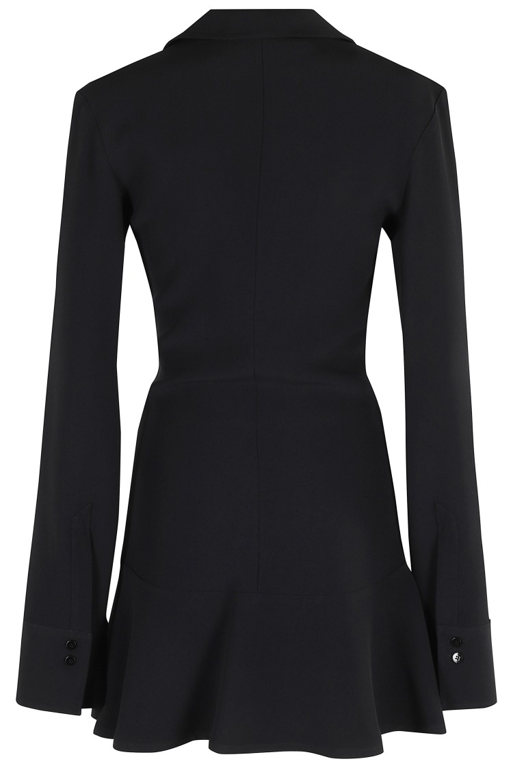 Attico Mini Dress With Deep V-neck In Black