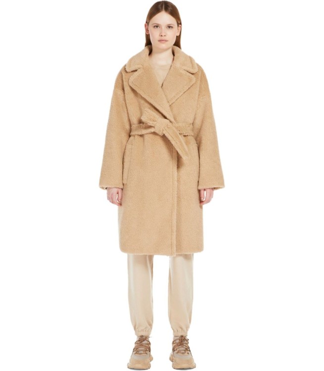 コート MAX MARA BEIGE TEDDY FABRIC EMMY COAT Max Mara Emmy Beige Belted Teddy Coat | THE LIST