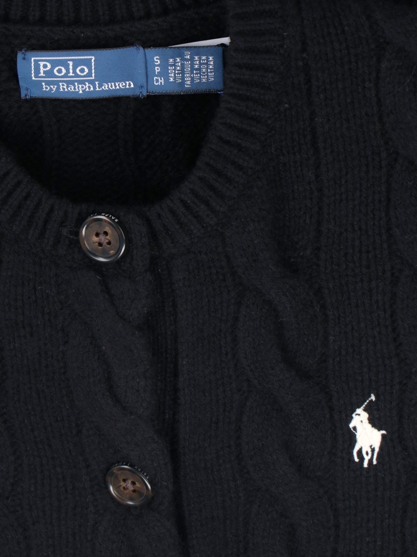 Polo Ralph Lauren Wool And Cashmere Cardigan In Black