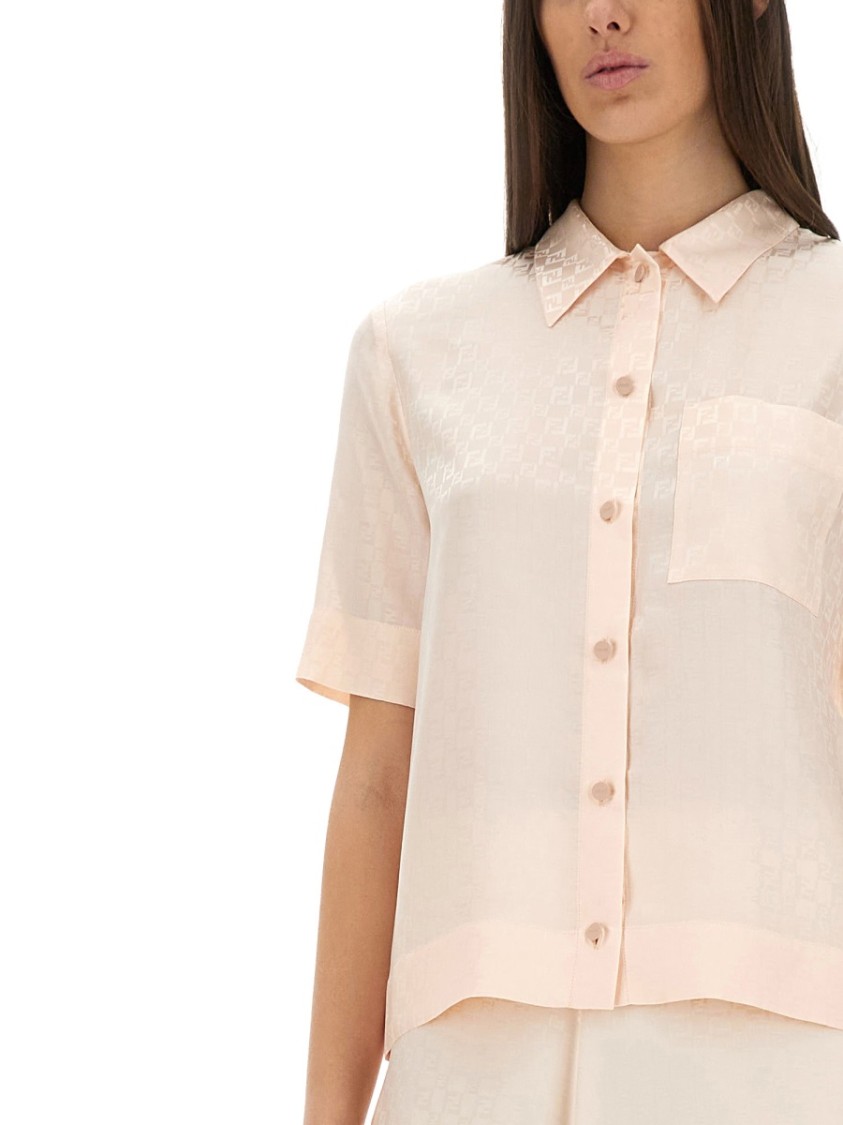 Fendi Ff Pattern Silk Shirt