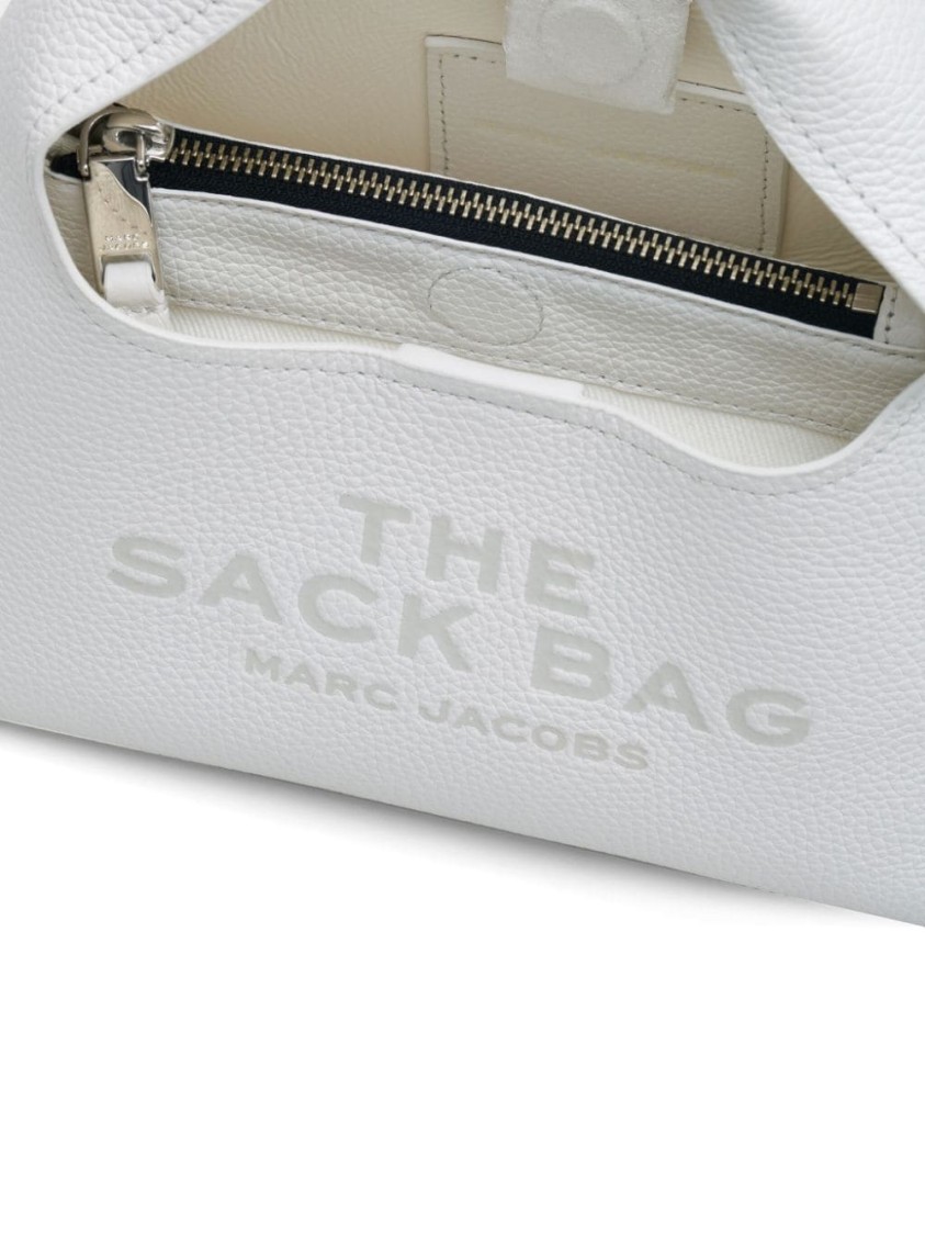Marc Jacobs Silhouette And Textured Leather Handbag In White