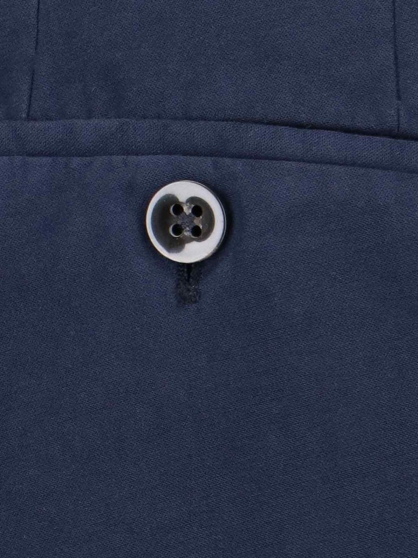 Incotex Straight Leg Trousers With Pockets And Loops In Blue
