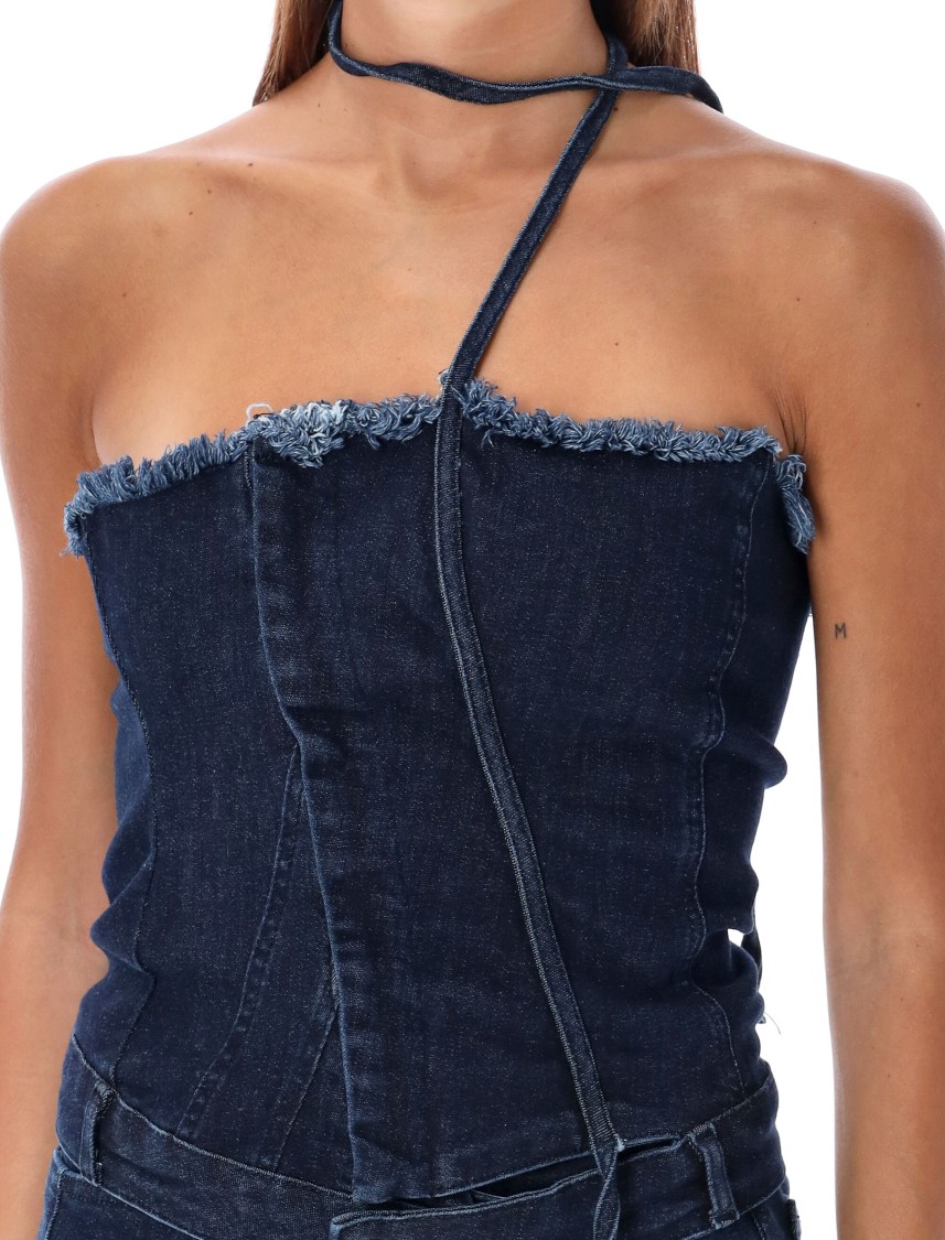 Ottolinger Denim Tube Top In Blue