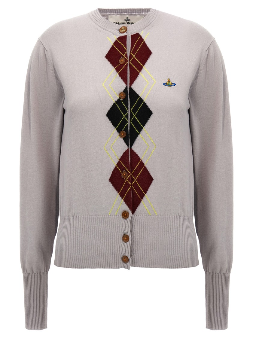 Vivienne Westwood Argyle Sweaters And Cardigans In Gray