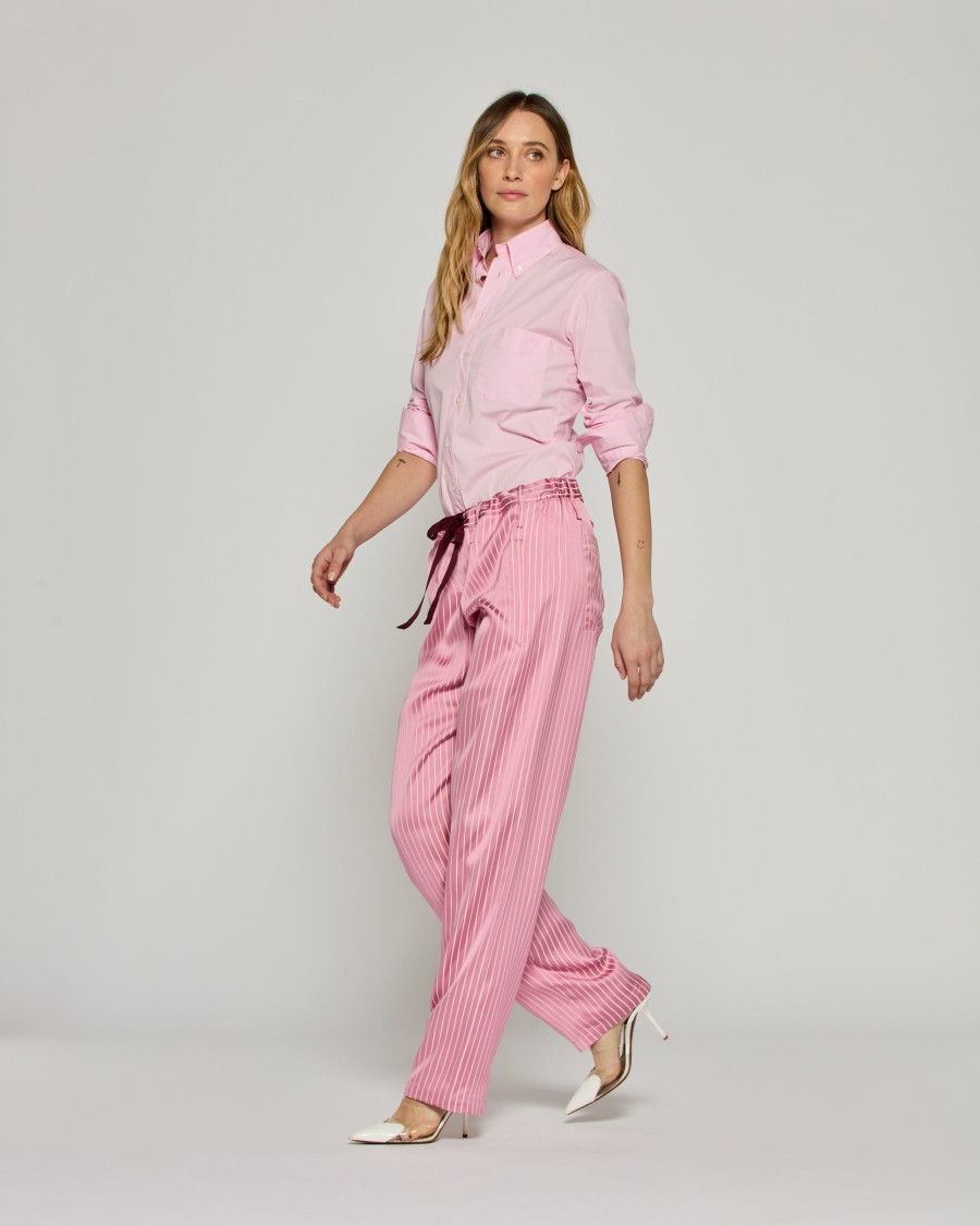 Serena Bute Satin Stripe Utility Jogger - Pink In Pink