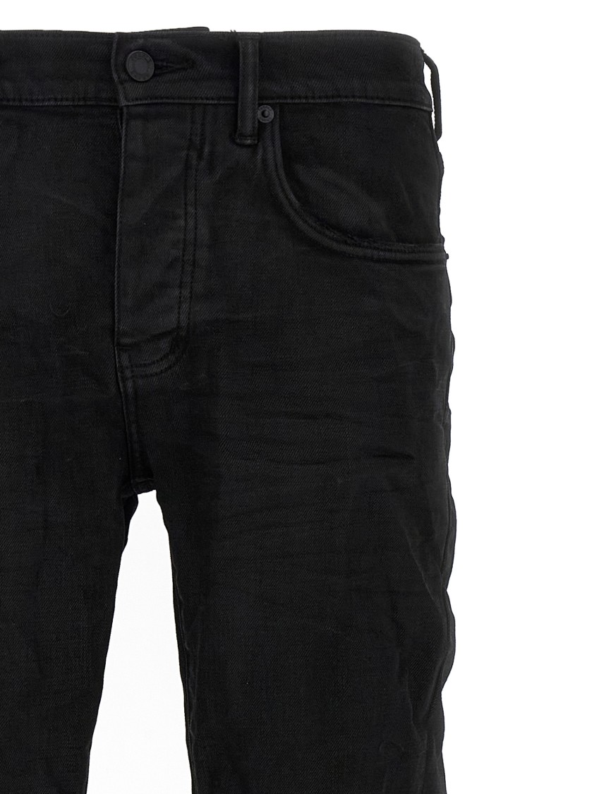 Purple Men's P001 Black Resin Skinny Jeans In Black