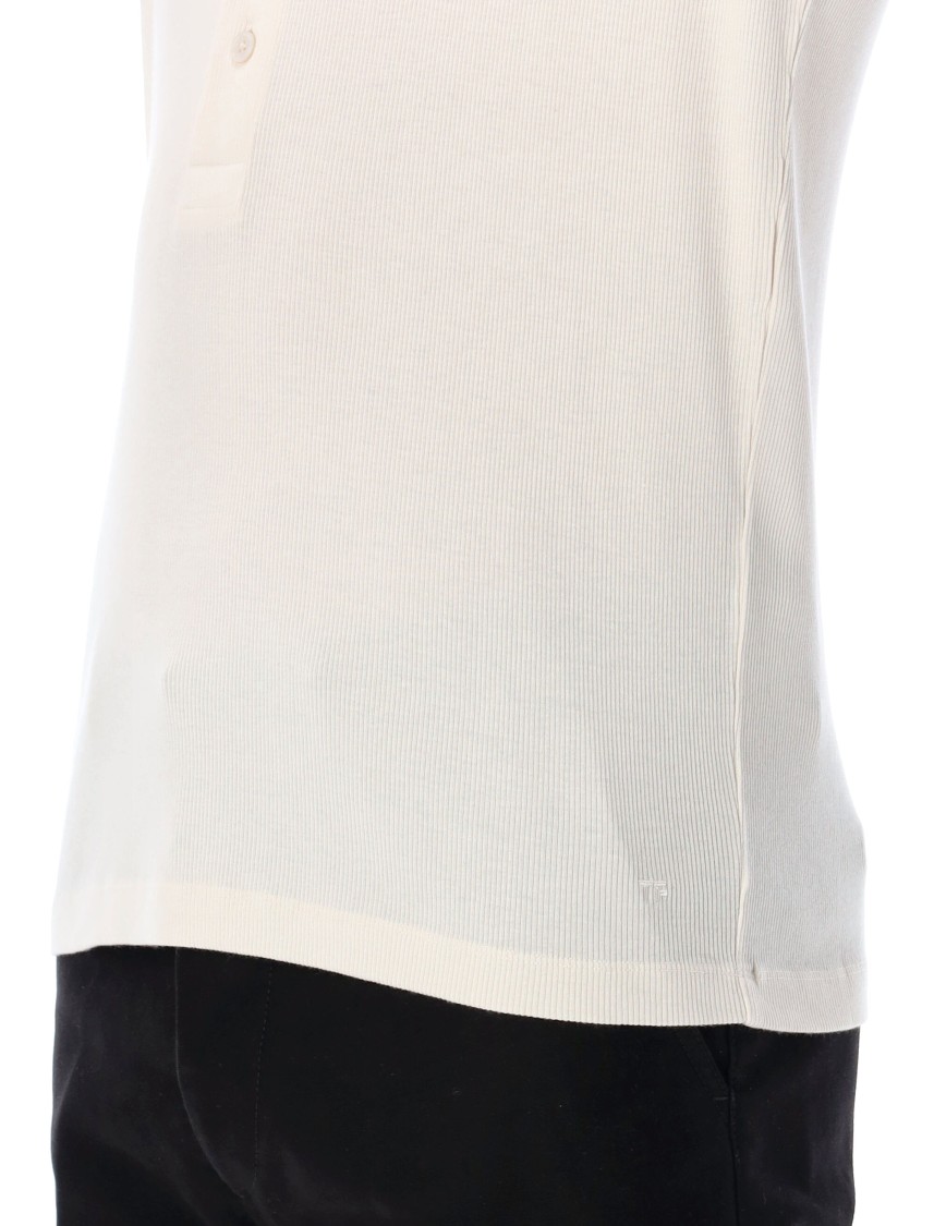 TOM FORD TOM FORD COTTON-MODAL RIBBED HENLEY WITH BUTTONED PLACKET